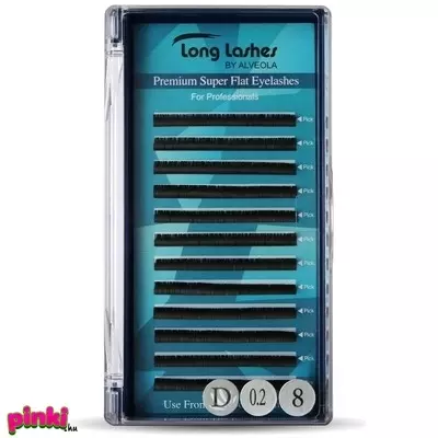 Long Lashes Premium Super Flat Műszempilla D / 0,2 - 8mm
