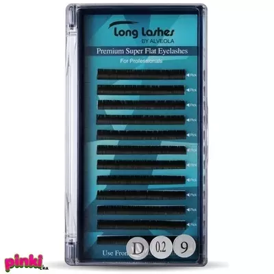 Long Lashes Premium Super Flat Műszempilla D / 0,2 - 9mm