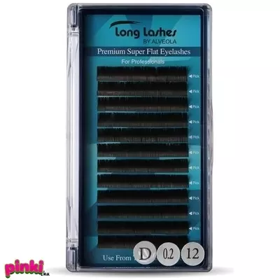Long Lashes Premium Super Flat Műszempilla D / 0,2 - 12mm