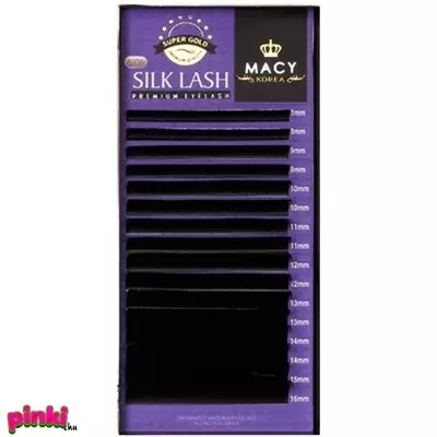 Macy Selyem Silk műszempilla 0,07-es vastagság C ív mix 12 soros 8-13 mm