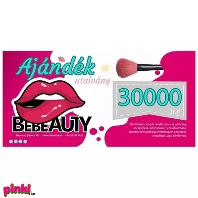 Bebeauty ajándék utalvány 30000 huf