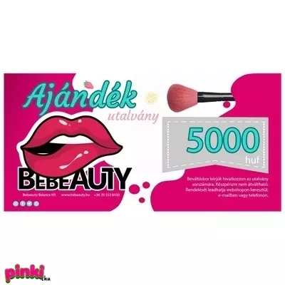 Bebeauty ajándék utalvány 5000 huf