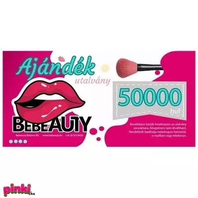 Bebeauty ajándék utalvány 50000 huf