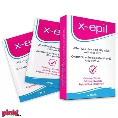 X-Epil Gyantázás utáni törlőkendő Aloe Verával 4db/dob