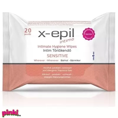 X-Epil Intimo Intim törlőkendő - sensitive 20db