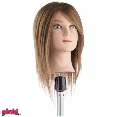 Babafej középrövid, valódi hajjal - 30cm